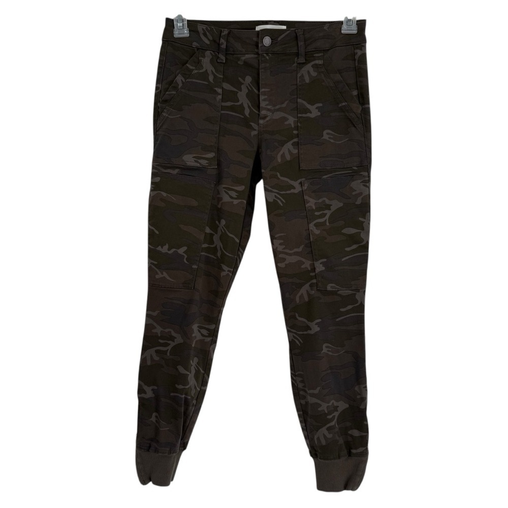 Level 99 Pants Womens Size 27 Olive Green Utility Camo Jogger High Rise
